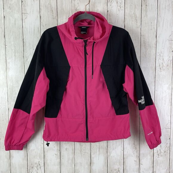 THE NORTH FACE Women’s XS Pink /Black Nylon WINDWALL RAIN JACKET - Picture 1 of 9